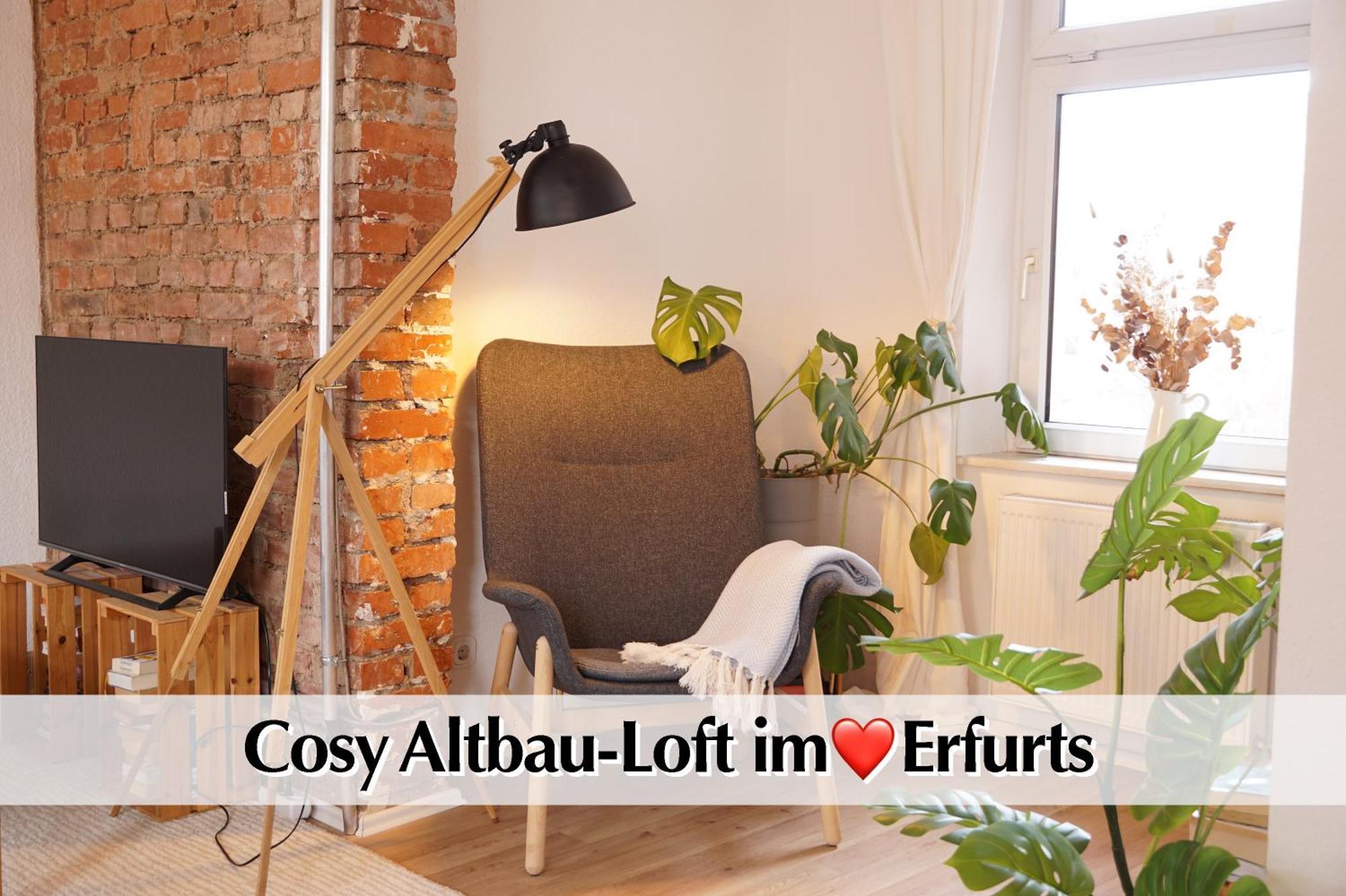 Helles Altbau-Loft Mit Kingsize Bett, Smart-Tv, Etc Daire Erfurt Dış mekan fotoğraf