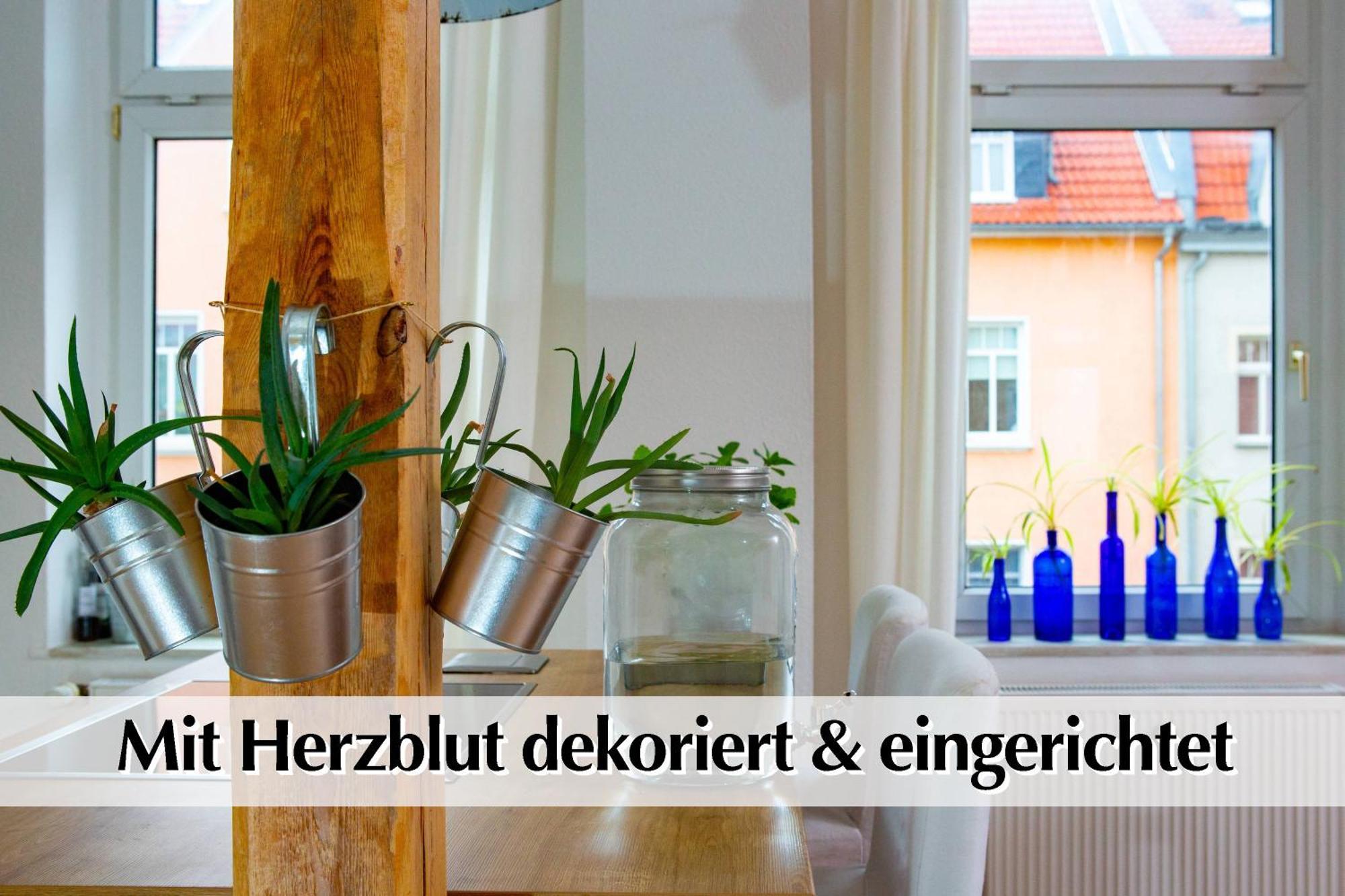 Helles Altbau-Loft Mit Kingsize Bett, Smart-Tv, Etc Daire Erfurt Dış mekan fotoğraf