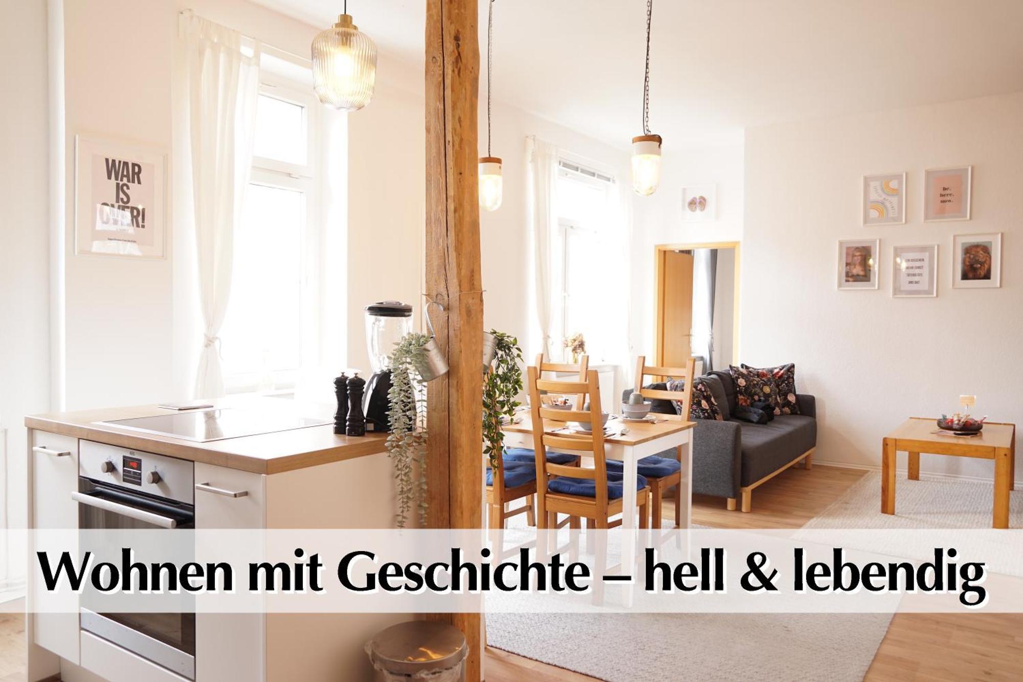 Helles Altbau-Loft Mit Kingsize Bett, Smart-Tv, Etc Daire Erfurt Dış mekan fotoğraf